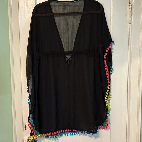 Bleu Rod Beattie Pom sleeve swim cover up - Picture 2 of 4